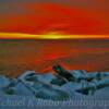 Bering Sea--Red sunset~