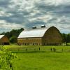 A picturesque large stable barn near Montebello, Quebec.