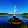 Chicoutimi, Quebec's riverfront fountain (Riviere Saguenay)