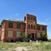 Color photo of this 1922 abandoned brick school.
Toyah, Texas.