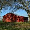 Beautifully red-painted shed barn.
Near Osage, Texas.
