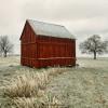 Picturesque old red shed barn near Waco, Texas.