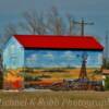 Beautifully painted shed~
Near McLean, Texas.